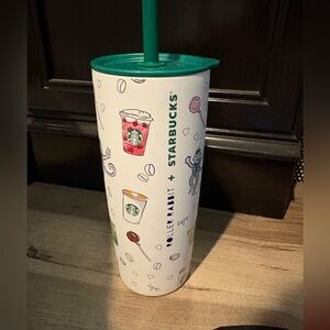 NEW Starbucks x Roller Rabbit White Tumbler (limited edition)